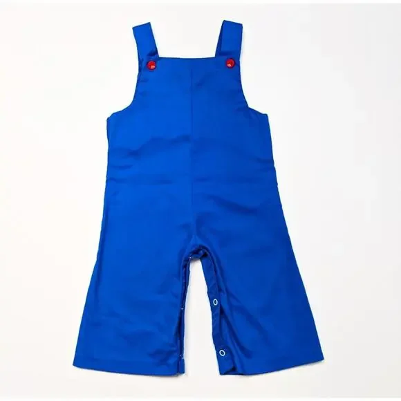 Vintage Nannekins Blue Flare Overalls Sz 6-9m - Picture 2 of 3